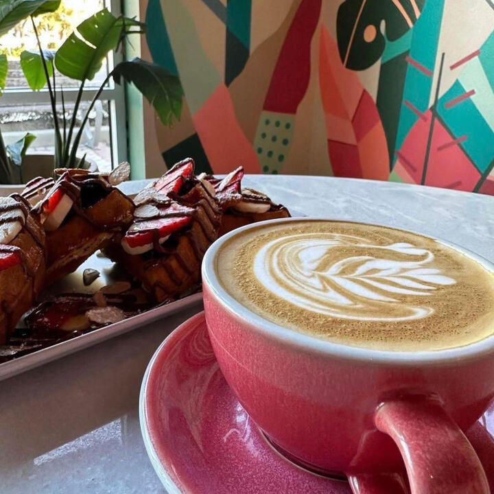 Latte Nutella Waffles Latte Nutella Waffles